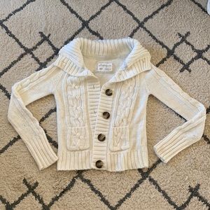 Aeropostale, Cream Button-down Sweater, Size M